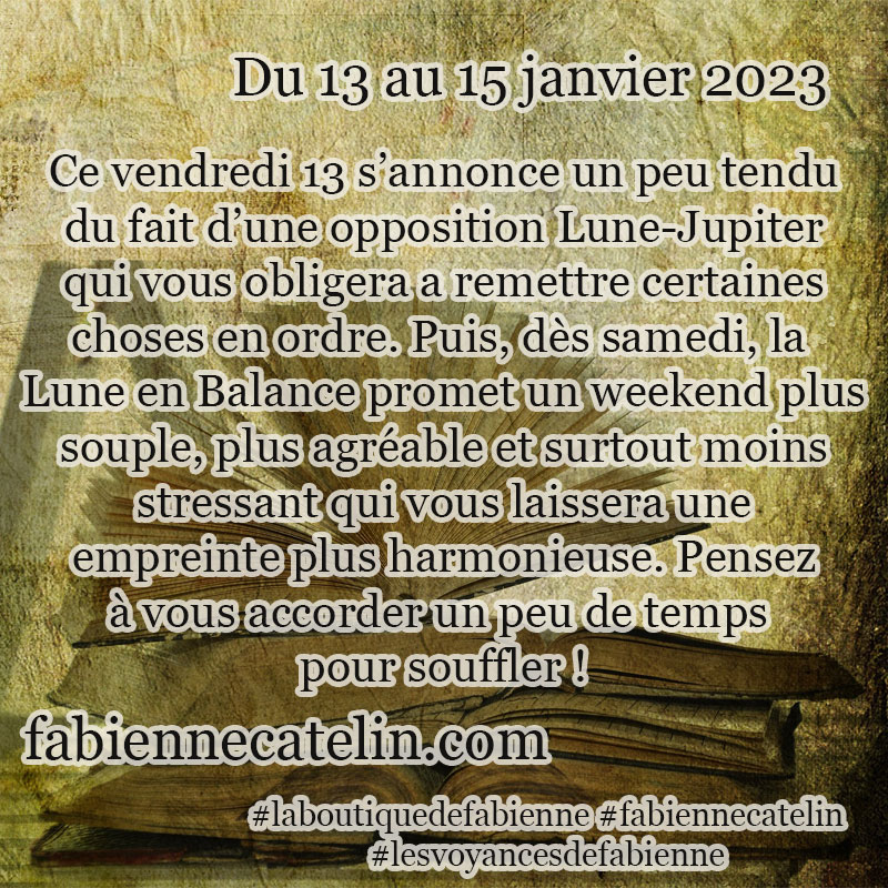 pour le 13 janvier 2023