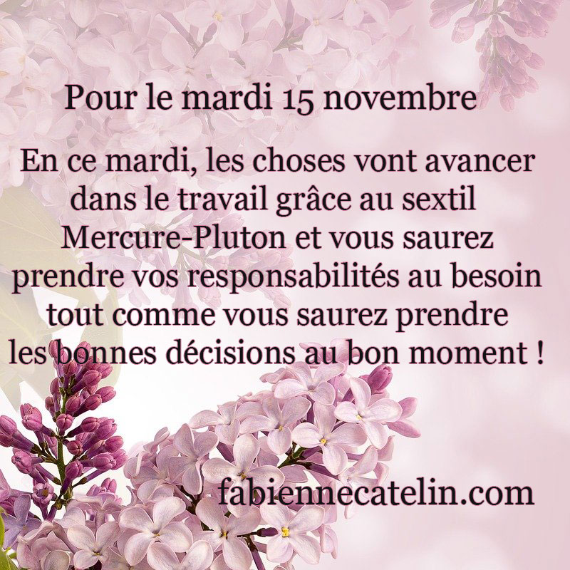 pour le 15 novembre