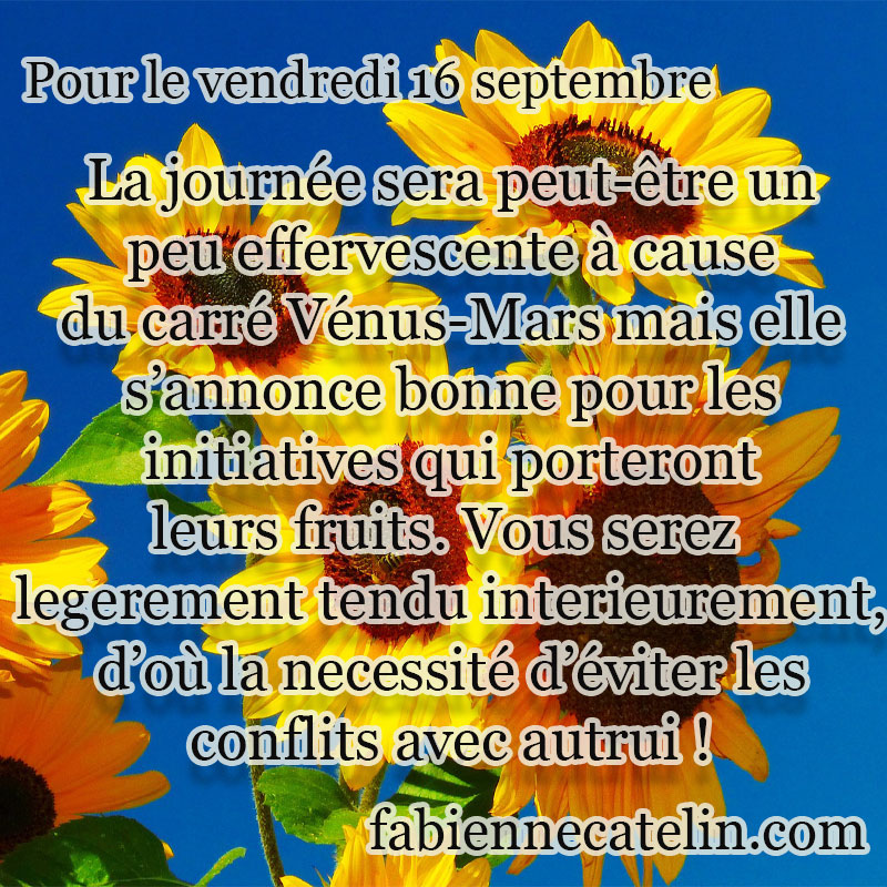 pour le 16 septembre