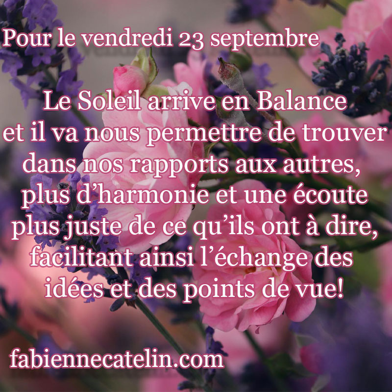 pour le 23 septembre