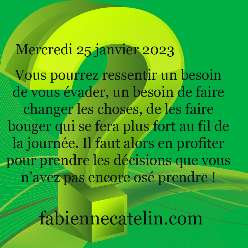 pour le 25 janvier 2023
