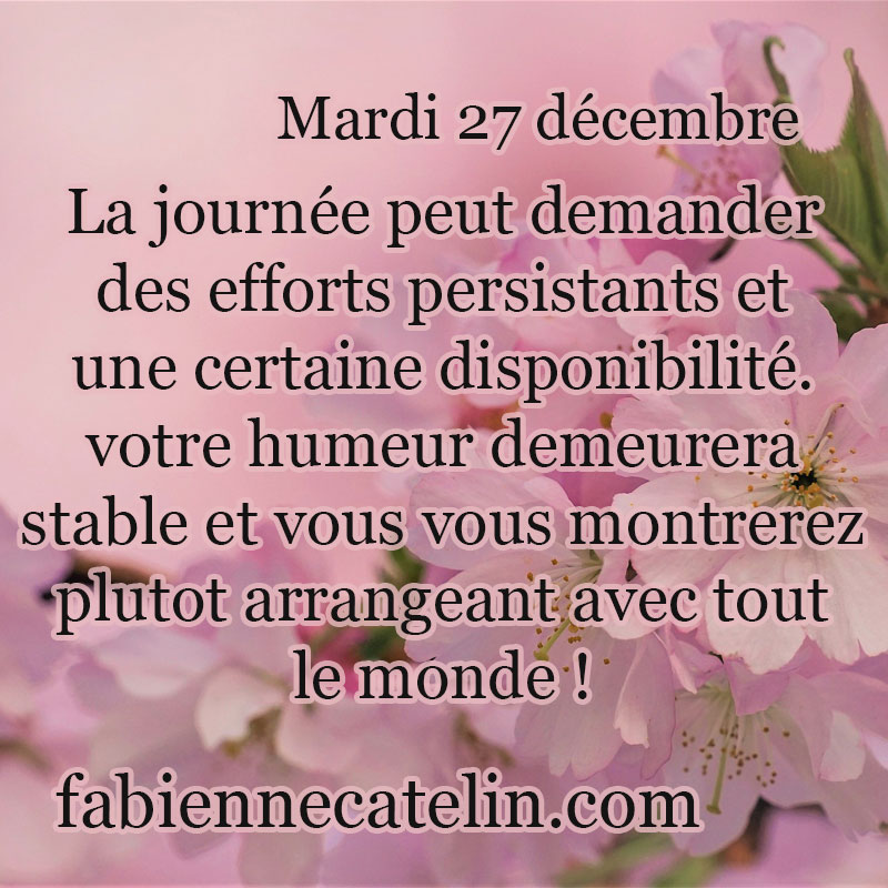 pour le 27 décembre