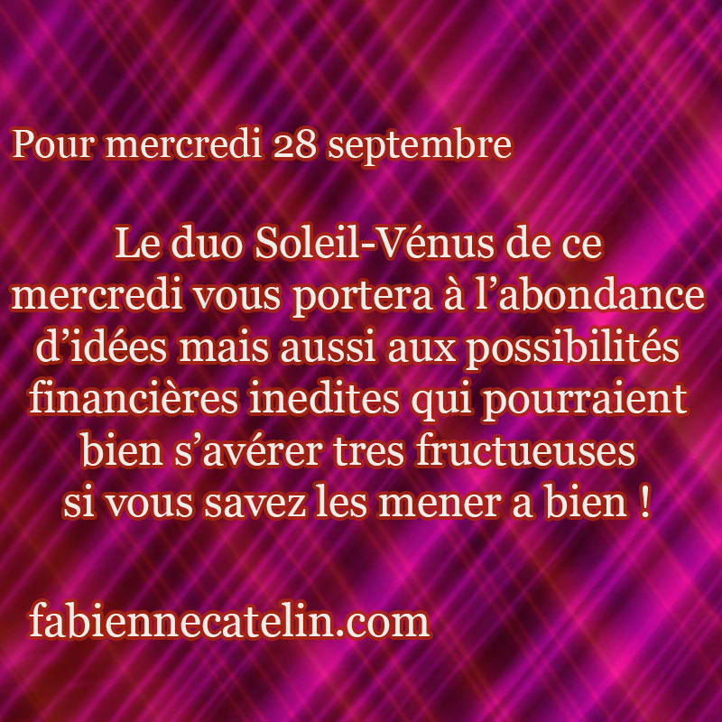 pour le 28 septembre