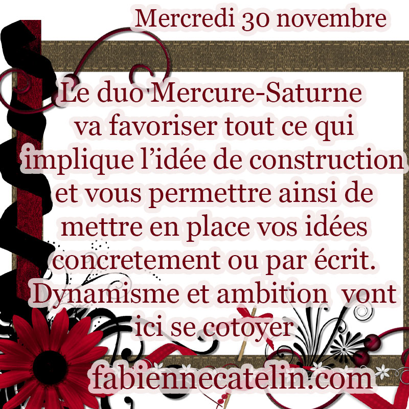 pour le 30 novembre