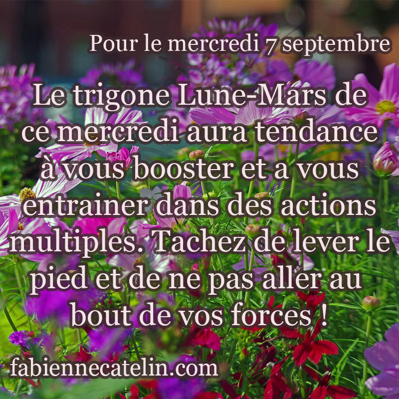 pour le 7 septembre