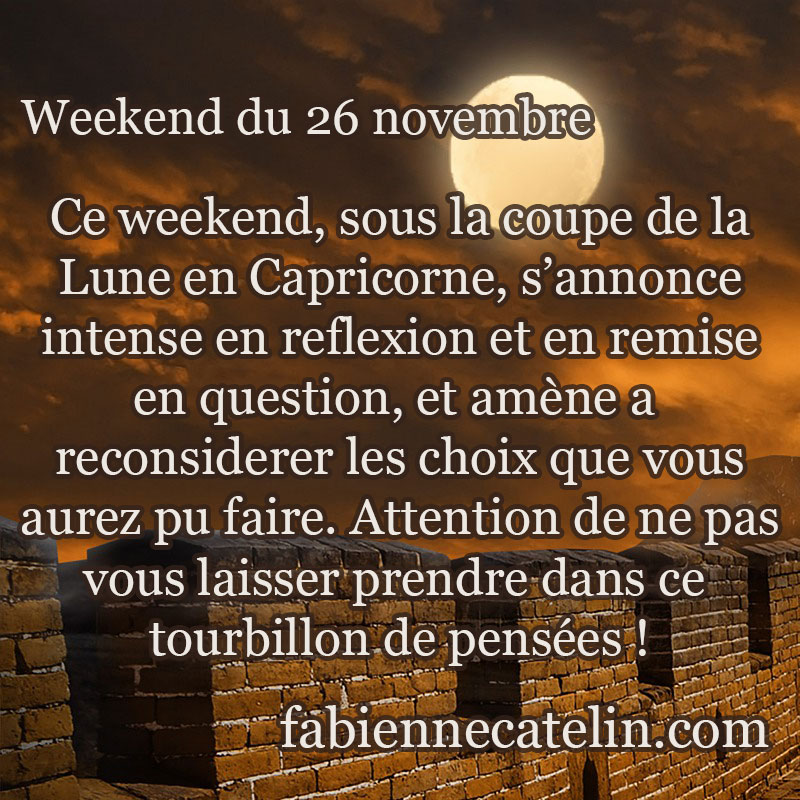 weekend du 26 à poster le 25